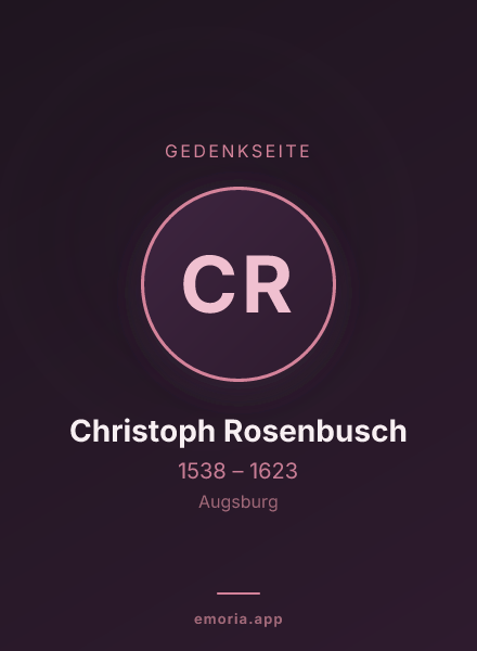 Gedenkportrait von Christoph Rosenbusch