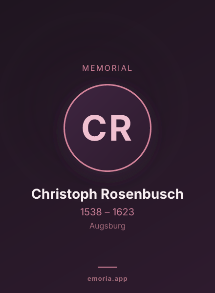 Memorial portrait of Christoph Rosenbusch