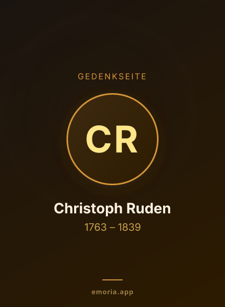 Gedenkportrait von Christoph Ruden