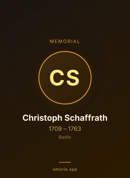 Memorial portrait of Christoph Schaffrath