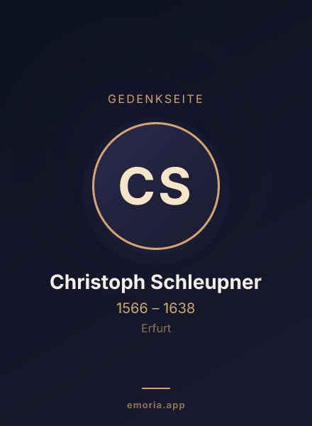 Gedenkportrait von Christoph Schleupner