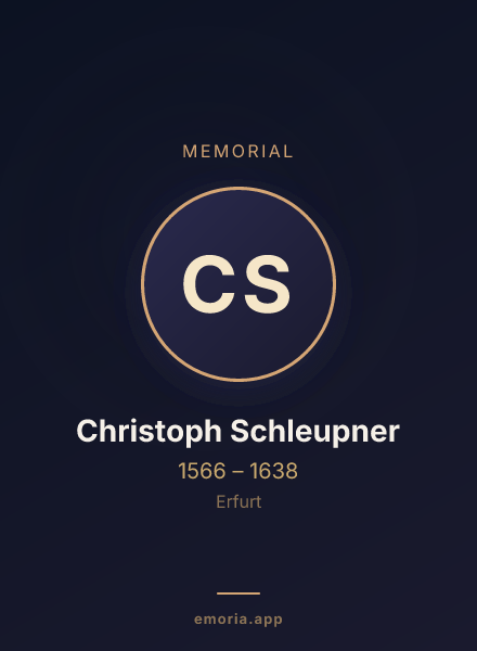 Memorial portrait of Christoph Schleupner