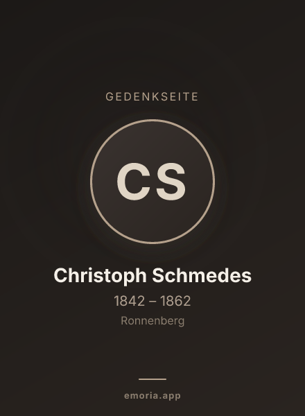 Gedenkportrait von Christoph Schmedes