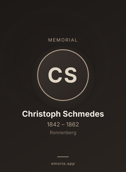 Memorial portrait of Christoph Schmedes