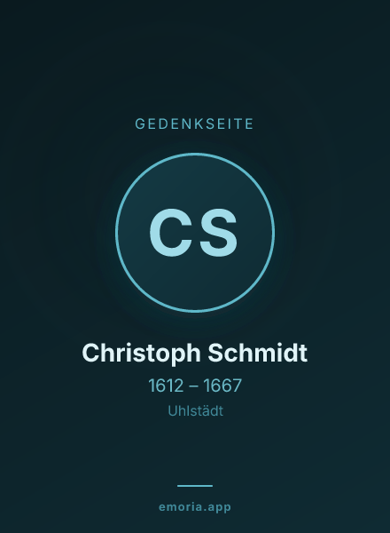 Gedenkportrait von Christoph Schmidt