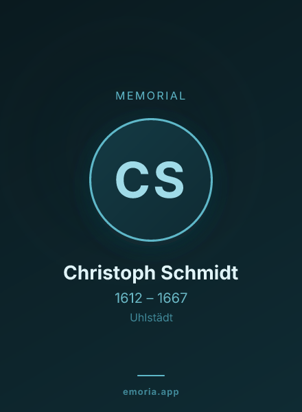 Memorial portrait of Christoph Schmidt
