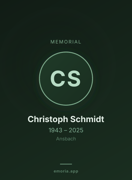 Memorial portrait of Christoph Schmidt
