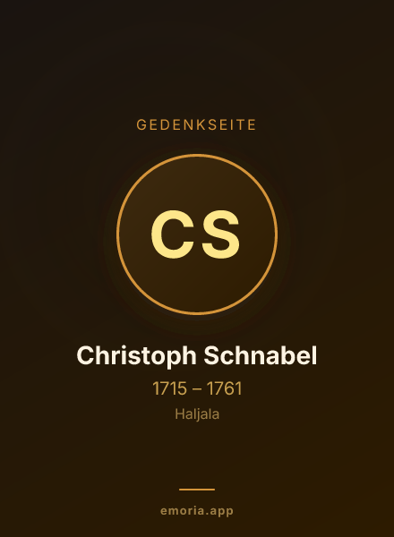 Gedenkportrait von Christoph Schnabel