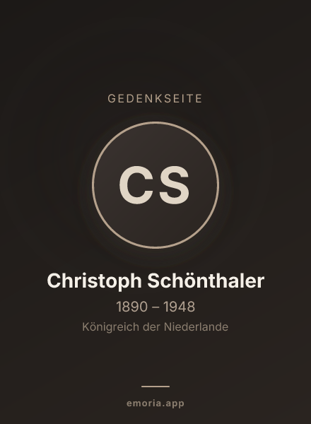 Gedenkportrait von Christoph Schönthaler