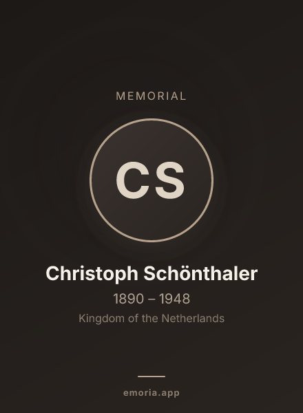 Memorial portrait of Christoph Schönthaler