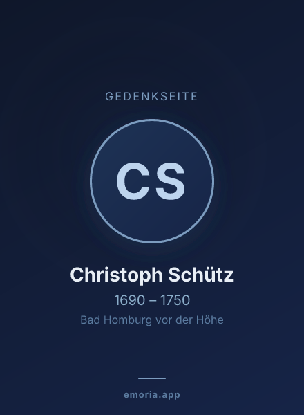 Gedenkportrait von Christoph Schütz