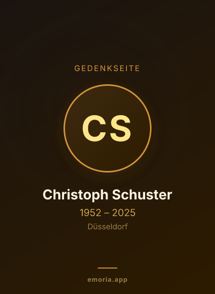 Gedenkportrait von Christoph Schuster