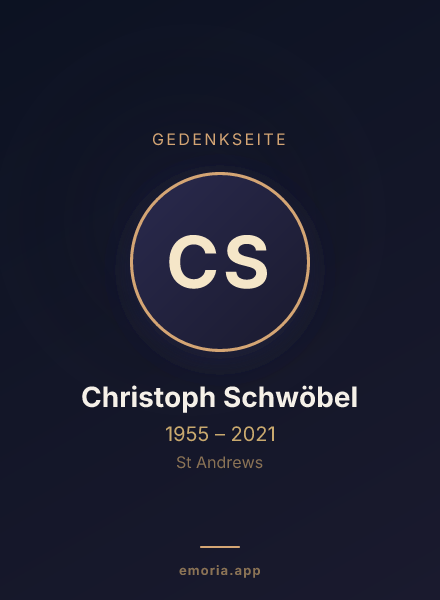 Gedenkportrait von Christoph Schwöbel