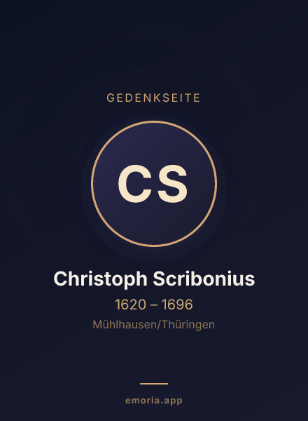 Gedenkportrait von Christoph Scribonius