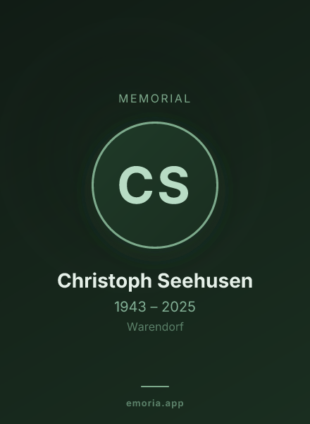 Memorial portrait of Christoph Seehusen
