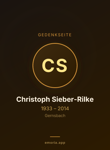 Gedenkportrait von Christoph Sieber-Rilke