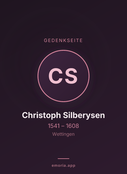 Gedenkportrait von Christoph Silberysen