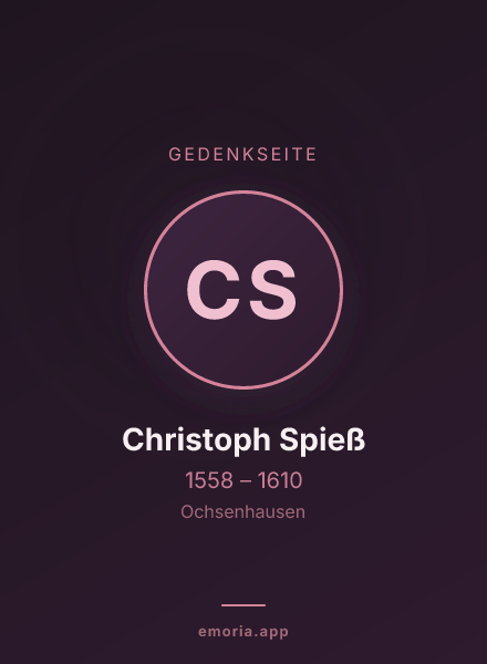 Gedenkportrait von Christoph Spieß