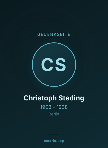 Gedenkportrait von Christoph Steding