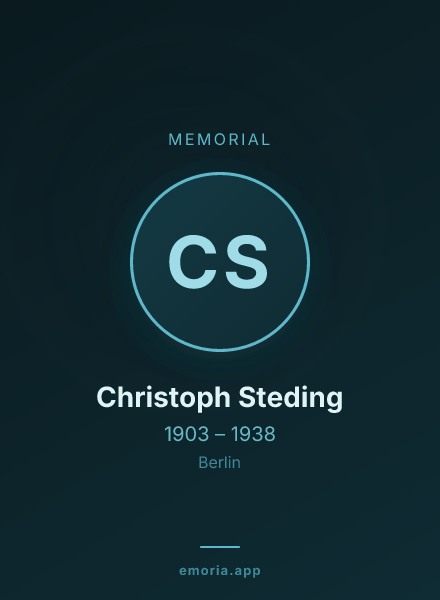 Memorial portrait of Christoph Steding