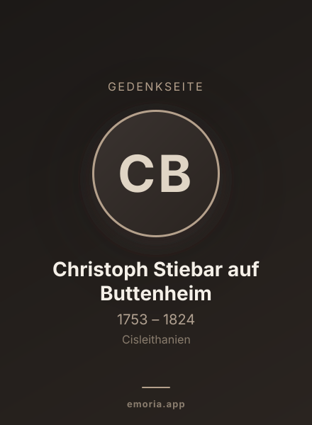 Gedenkportrait von Christoph Stiebar auf Buttenheim
