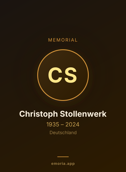 Memorial portrait of Christoph Stollenwerk