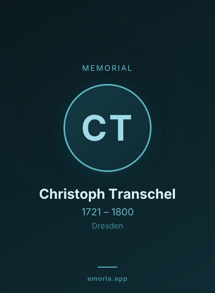 Memorial portrait of Christoph Transchel