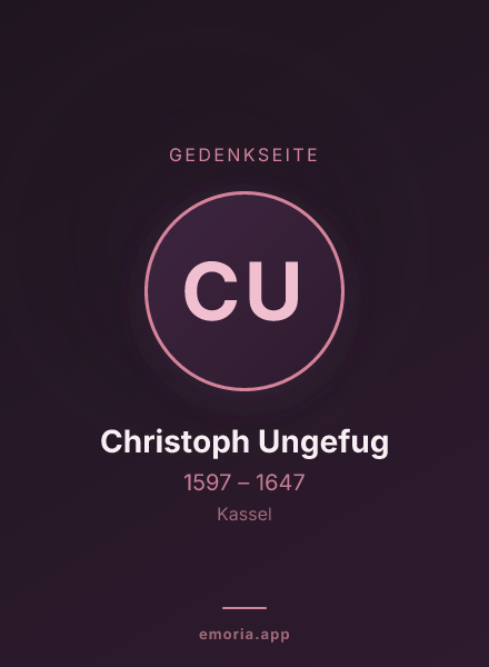 Gedenkportrait von Christoph Ungefug