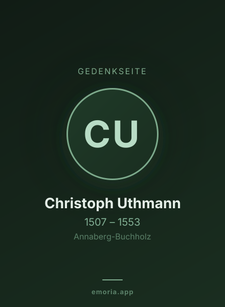 Gedenkportrait von Christoph Uthmann