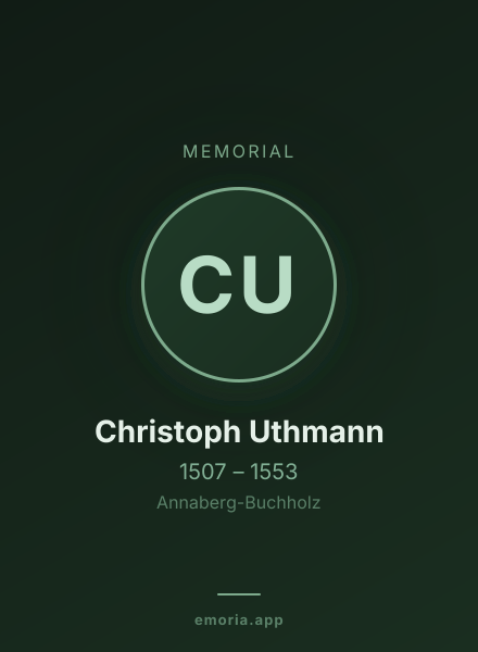 Memorial portrait of Christoph Uthmann