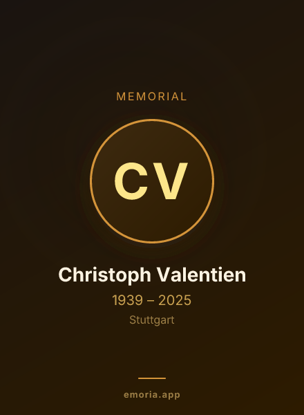 Memorial portrait of Christoph Valentien