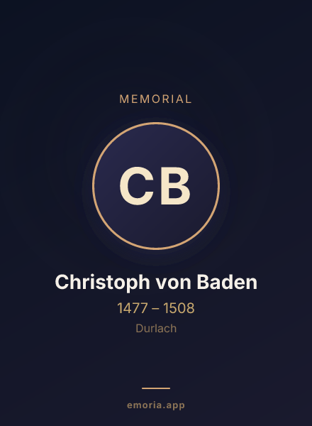 Memorial portrait of Christoph von Baden