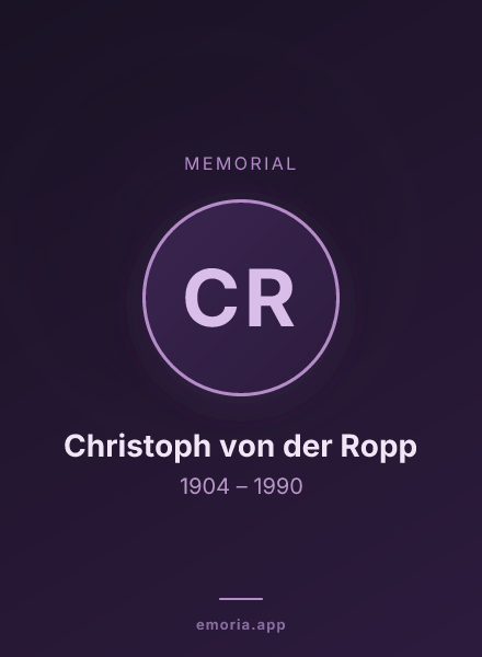 Memorial portrait of Christoph von der Ropp