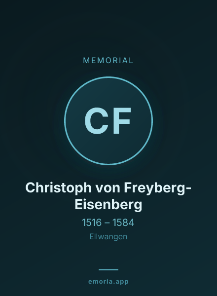 Memorial portrait of Christoph von Freyberg-Eisenberg