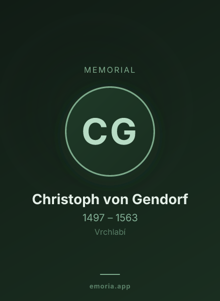 Memorial portrait of Christoph von Gendorf