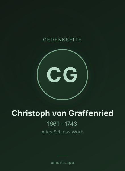 Gedenkportrait von Christoph von Graffenried