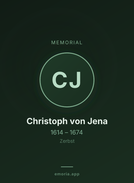 Memorial portrait of Christoph von Jena