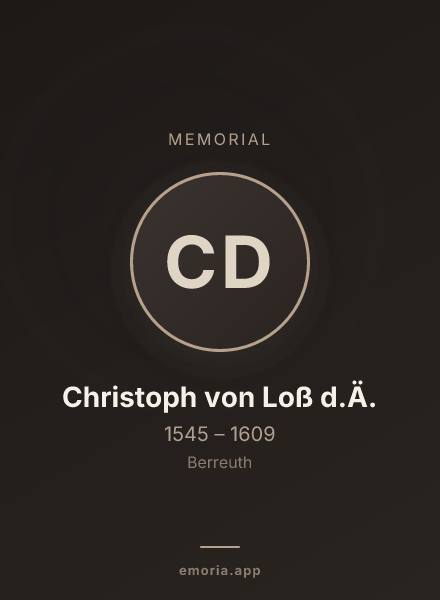 Memorial portrait of Christoph von Loß d.Ä.