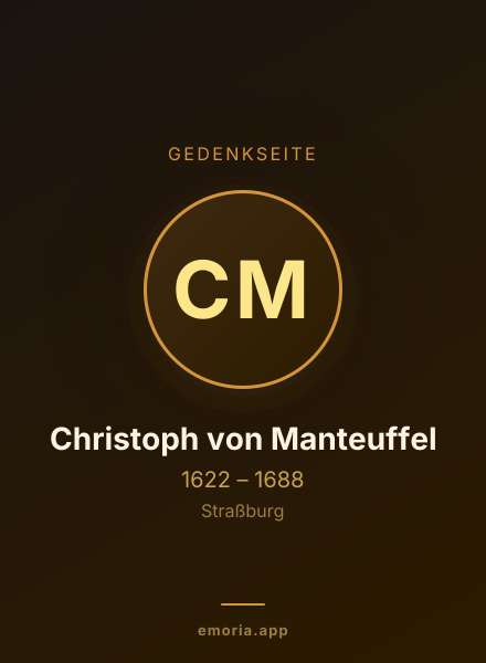 Gedenkportrait von Christoph von Manteuffel