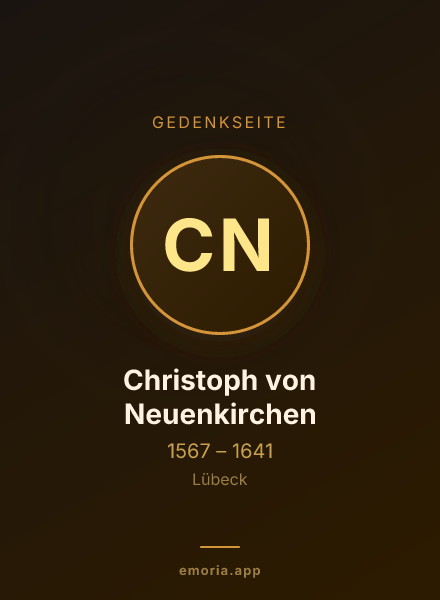 Gedenkportrait von Christoph von Neuenkirchen