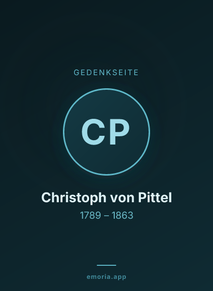 Gedenkportrait von Christoph von Pittel
