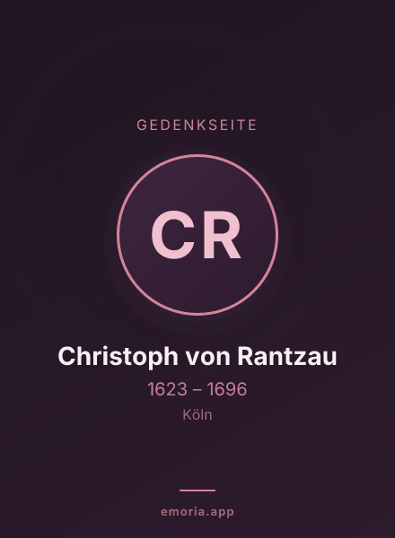 Gedenkportrait von Christoph von Rantzau