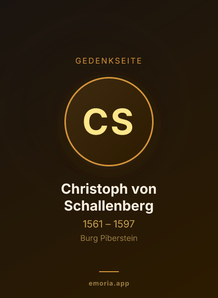 Gedenkportrait von Christoph von Schallenberg