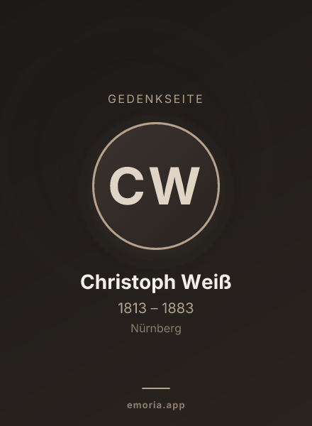 Gedenkportrait von Christoph Weiß