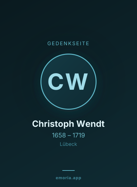 Gedenkportrait von Christoph Wendt