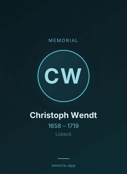 Memorial portrait of Christoph Wendt