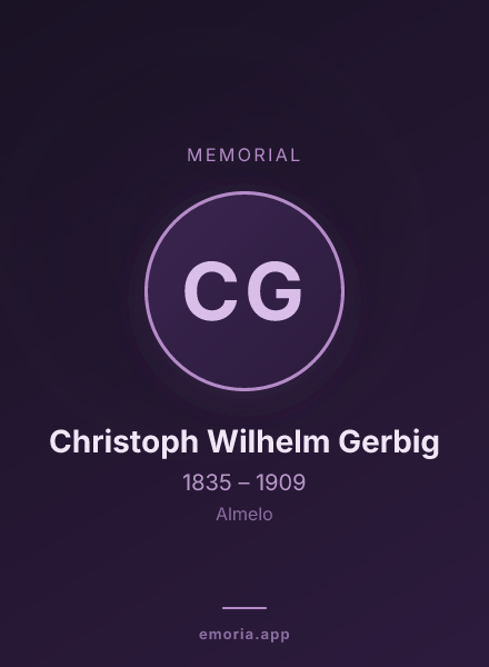 Memorial portrait of Christoph Wilhelm Gerbig