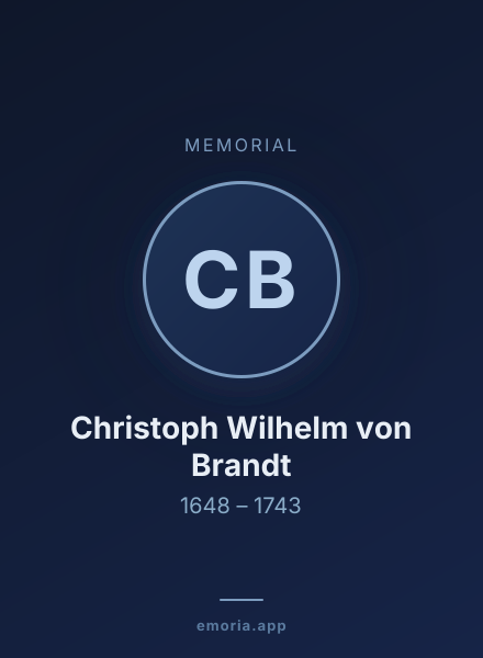 Memorial portrait of Christoph Wilhelm von Brandt