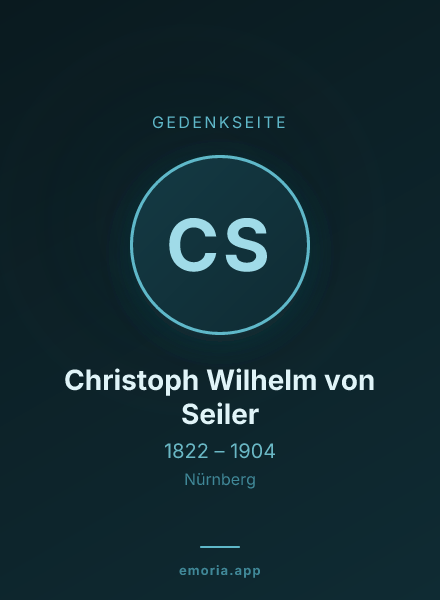 Gedenkportrait von Christoph Wilhelm von Seiler