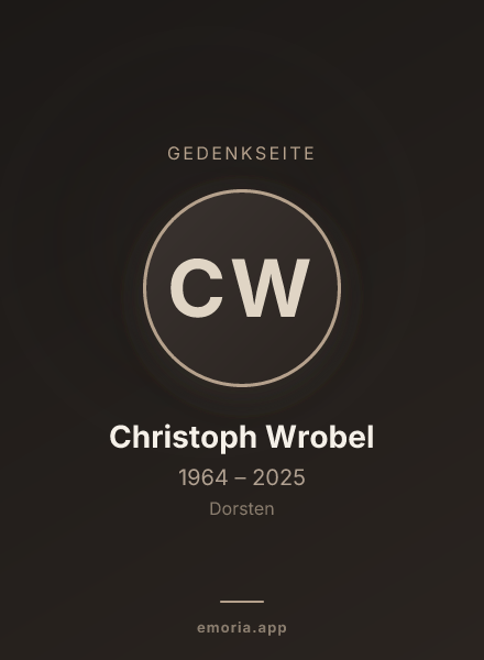 Gedenkportrait von Christoph Wrobel